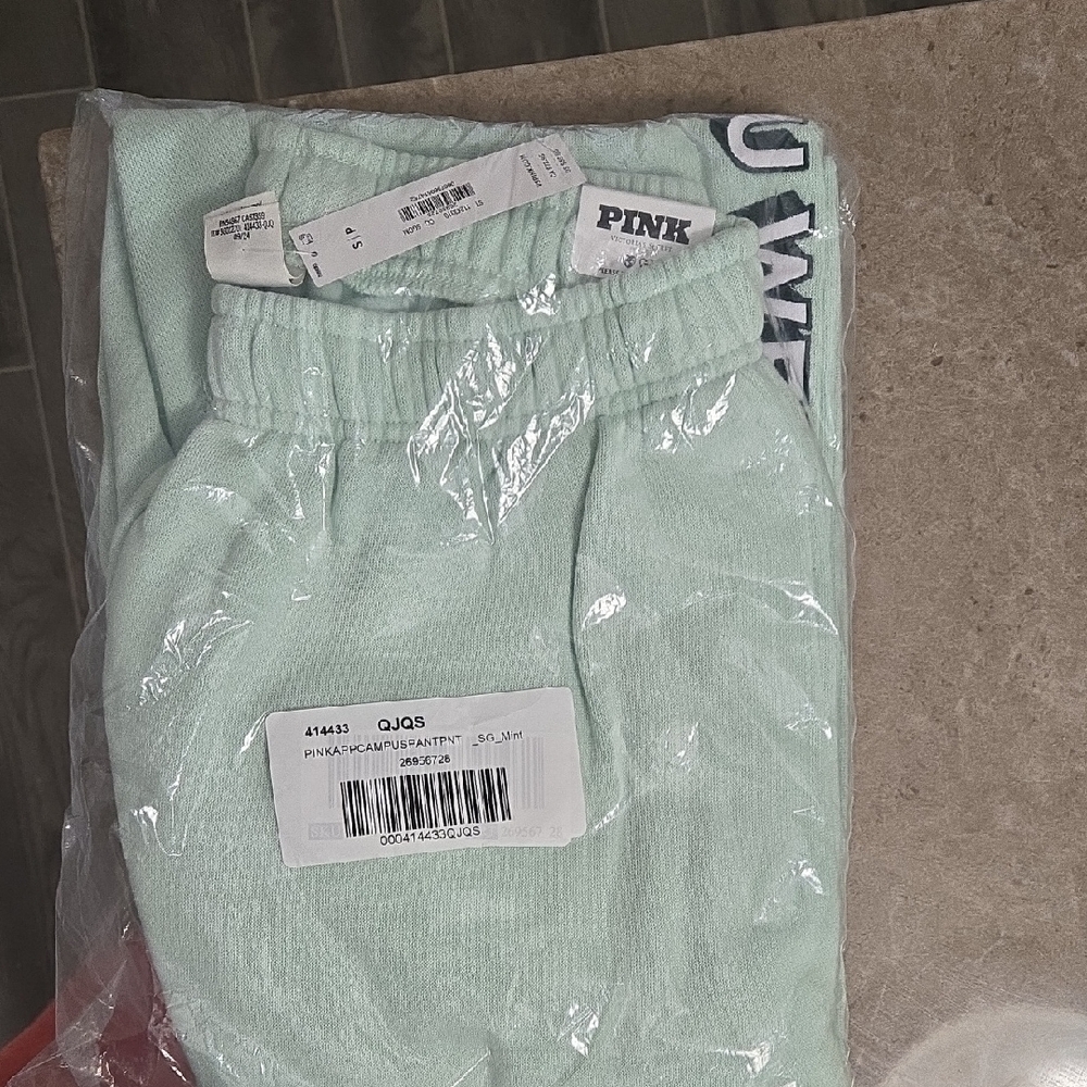 Pink Victoria's Secret Mint Green PINK Sweatpants